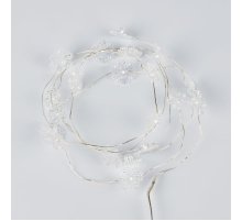 Гирлянда Uniel ULD-S1900-020/STB/2AA WHITE IP20 SNOWFLAKES MINI
