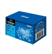 Светодиодная гирлянда (UL-00007197) Uniel 220V синий ULD-S1000-100/DTA Blue IP20