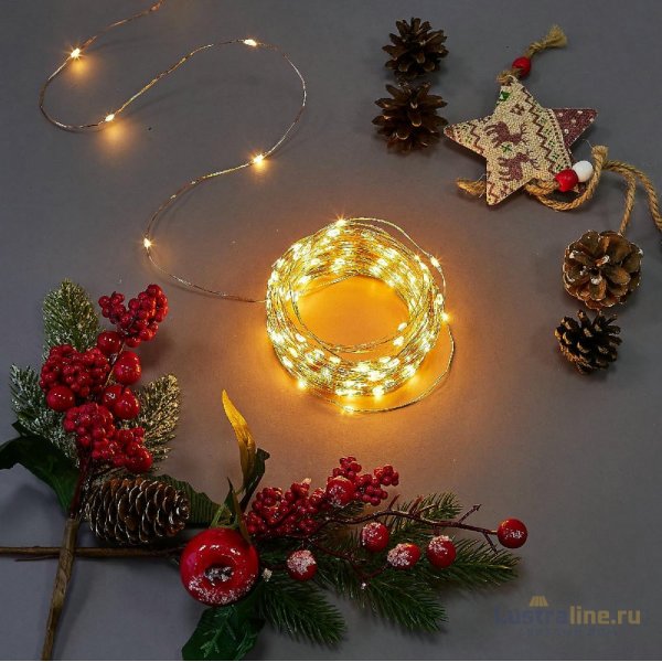 Гирлянда Роса Uniel ULD-S2000-200/DTA AMBER IP20 DEW UL-00012077