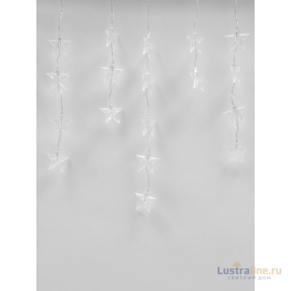 Светодиодная гирлянда (UL-00001410) Uniel занавес 220V белый ULD-E5505-196/DTK WHITE-BLUE IP20 STARS-1