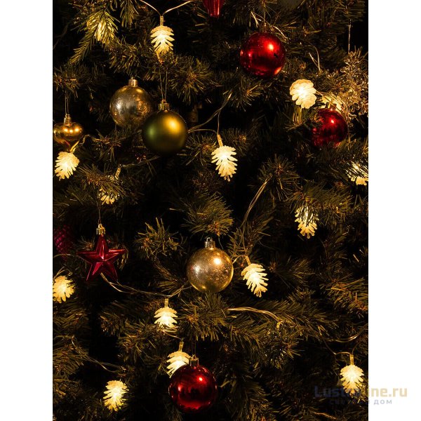 Светодиодная гирлянда (09582) Uniel шишки 220V белый ULD-S0280-020/DTA Warm White IP20 PINE CONES