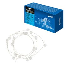 Гирлянда Uniel ULD-S1900-020/STB/2AA WHITE IP20 BEADS MINI