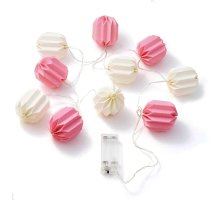 Электрическая бумажная светодиодная гирлянда Apeyron Фонарик 15-20