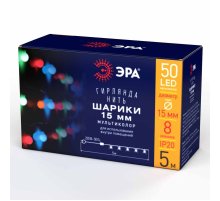 Гирлянда шарики 220V мультиколор ЭРА ENIN - 15BM Б0047967
