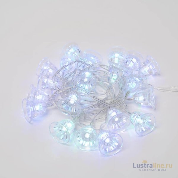 Светодиодная гирлянда (07919) Uniel Колокольчики 220V разноцветный ULD-S0280-020/DTA RGB IP20 BELLS