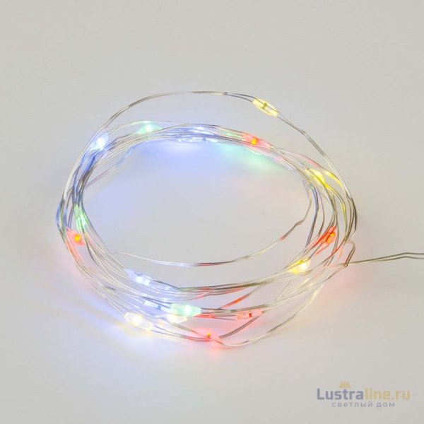Светодиодная гирлянда Uniel Роса (UL-00007247) разноцветный ULD-S0200-020/DTB/3AA/RC RGB IP20 Dew