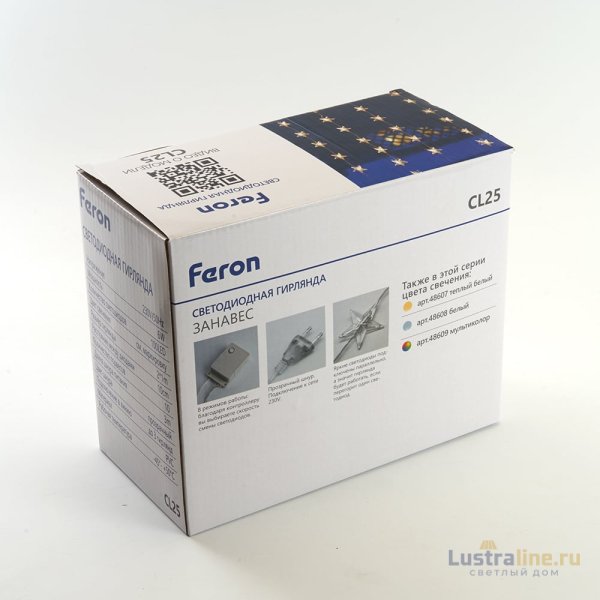 Светодиодная гирлянда занавес Звездочки Feron CL25 48607