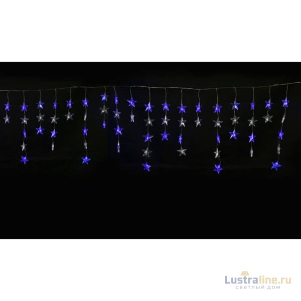 Светодиодная гирлянда (UL-00001410) Uniel занавес 220V белый ULD-E5505-196/DTK WHITE-BLUE IP20 STARS-1