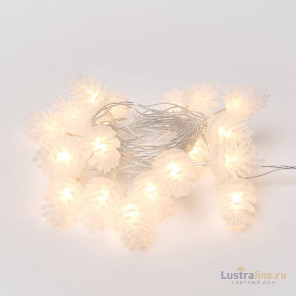 Светодиодная гирлянда (09582) Uniel шишки 220V белый ULD-S0280-020/DTA Warm White IP20 PINE CONES