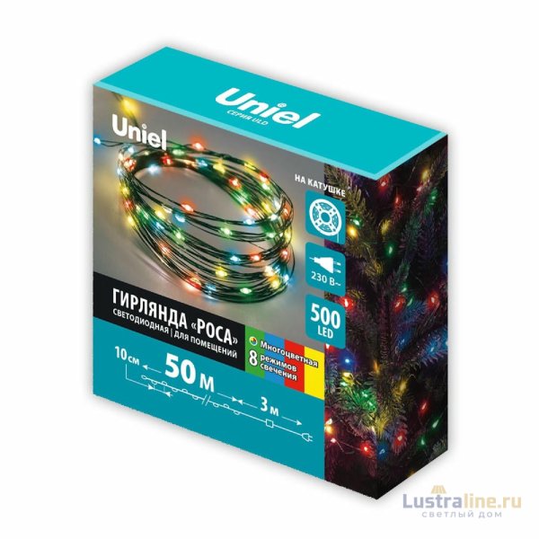 Гирлянда Роса Uniel ULD-S5000-500/DGA MULTI IP20 DEW UL-00012087 Гирлянда Роса Uniel ULD-S5000-500/DGA MULTI IP20 DEW UL-00012087