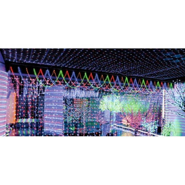 Светодиодная гирлянда (06731) Uniel сетка 220V разноцветный ULD-N4207-320/DTA MULTI IP20