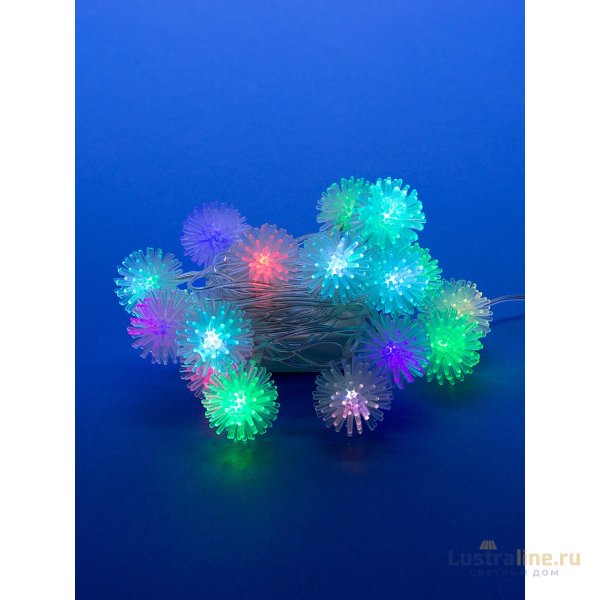 Светодиодная гирлянда (07921) Uniel Шарики 220V разноцветный ULD-S0280-020/DTA RGB IP20 BALLS