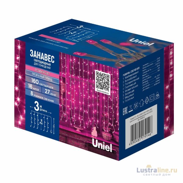 Гирлянда Uniel ULD-C3020-160/DTA PINK IP20 UL-00010916 Гирлянда Uniel ULD-C3020-160/DTA PINK IP20 UL-00010916