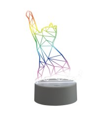 Фигурка светодиодная «Кошка» Uniel (UL-00007419) ULI-M501 RGB/3AAA Catty/White