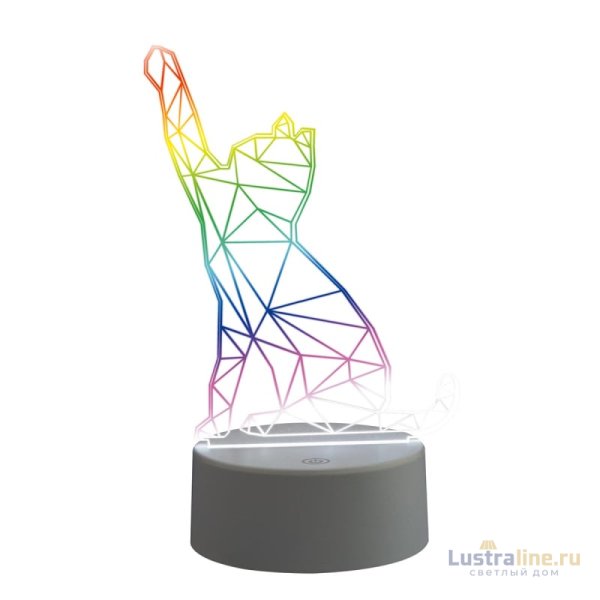 Фигурка светодиодная «Кошка» Uniel (UL-00007419) ULI-M501 RGB/3AAA Catty/White