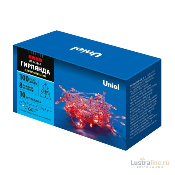 Гирлянда Uniel ULD-S1000-100/DTA RED IP20