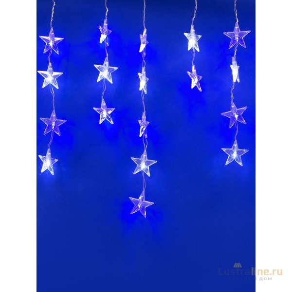Светодиодная гирлянда (UL-00001410) Uniel занавес 220V белый ULD-E5505-196/DTK WHITE-BLUE IP20 STARS-1