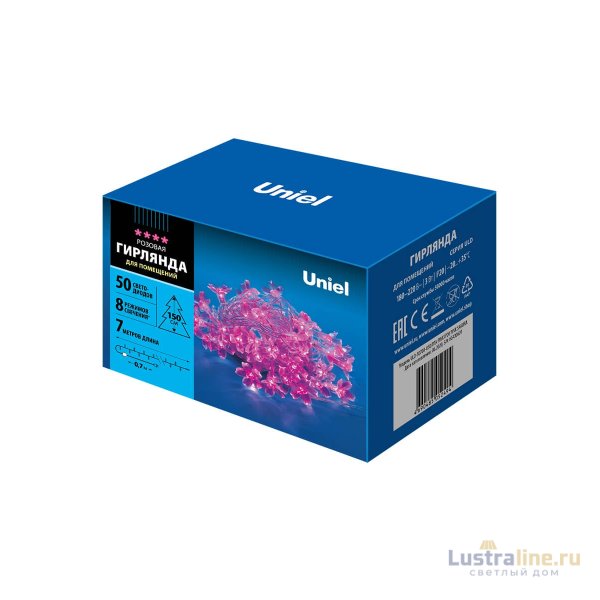 Светодиодная гирлянда (07933) Uniel Сакура 220V розовый ULD-S0700-050/DTA PINK IP20 PINK SAKURA