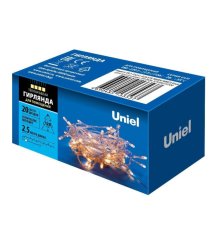Светодиодная гирлянда Uniel (UL-00007191) теплый белый ULD-S0250-020/STA Warm White IP20