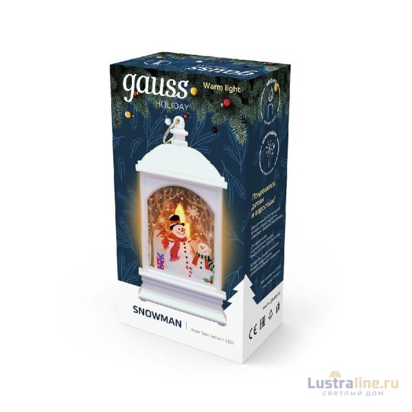 Светодиодный фонарь Снеговик Gauss Holiday HL030