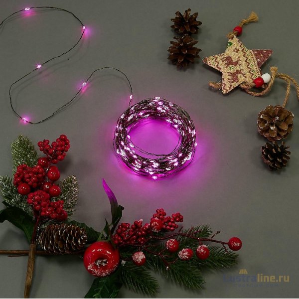 Гирлянда Роса Uniel ULD-S2000-200/DGA PINK IP20 DEW UL-00012081 Гирлянда Роса Uniel ULD-S2000-200/DGA PINK IP20 DEW UL-00012081