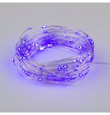 Светодиодная гирлянда Uniel Роса (UL-00007187) фиолетовый ULD-S1000-100/SCB/3AA Purple IP20 Dew