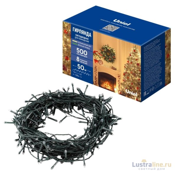 Гирлянда Uniel ULD-S5000-500/DGA WARM WHITE IP20 UL-00009930