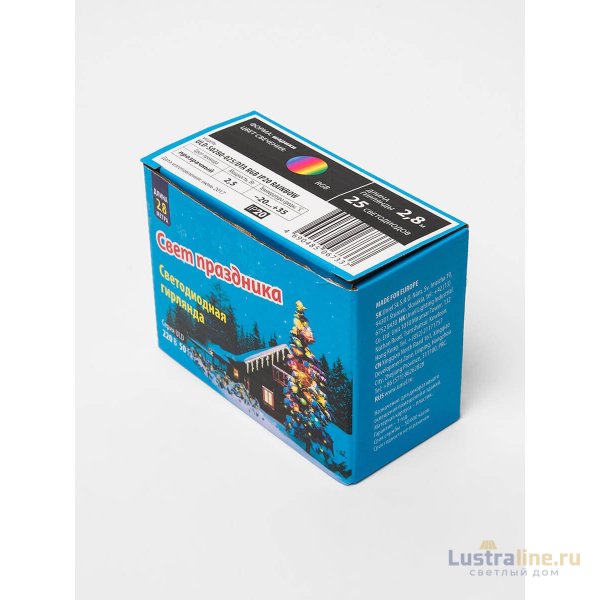 Светодиодная гирлянда (09580) Uniel Радуга 220V разноцветный ULD-S0280-025/DTA RGB IP20 RAINBOW