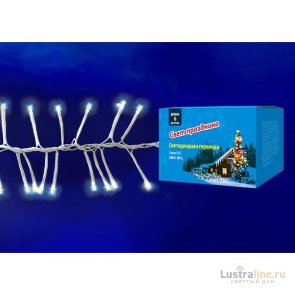 Светодиодная гирлянда (UL-00005480) Uniel 220V теплый белый ULD-S0600-400/DTA Warm White IP20 Firecracker