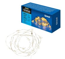 Гирлянда Uniel ULD-S1900-020/STB/2AA WARM WHITE IP20 STARS MINI