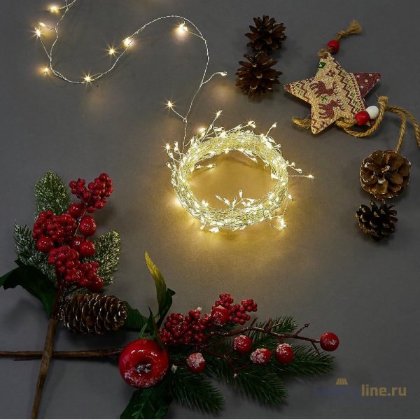 Гирлянда Роса Uniel ULD-S0500-125/DTA WARM WHITE IP20 DEWDROP UL-00012122