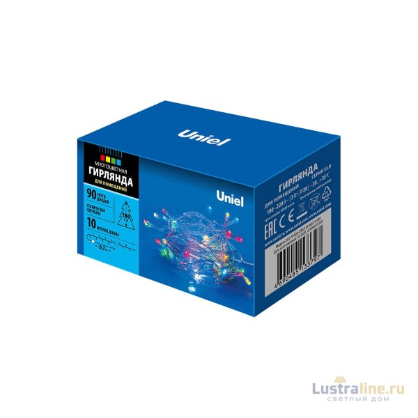 Светодиодная гирлянда (UL-00007179) Uniel 220V разноцветный ULD-S1000-090/STA Multi IP20