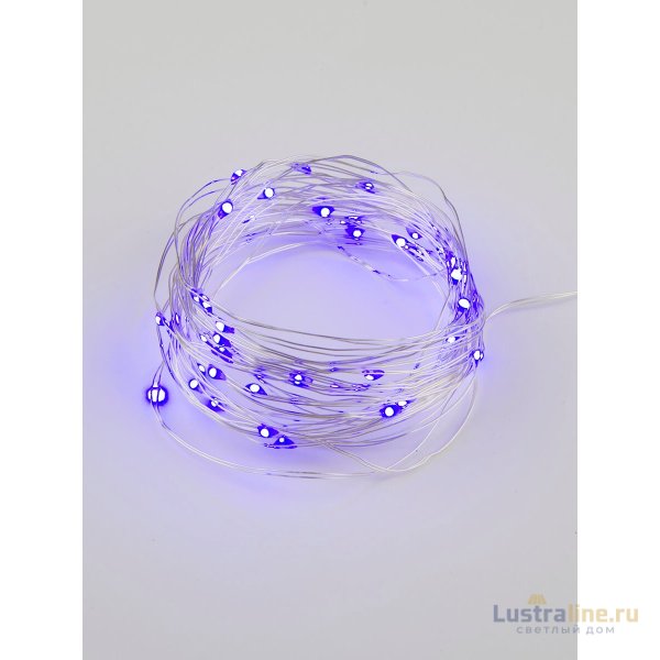 Светодиодная гирлянда Uniel Роса (UL-00007185) фиолетовый ULD-S0500-050/SCB/2AA Purple IP20 Dew