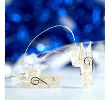 Светодиодная гирлянда Feron Прищепки USB теплый белый без мерцания CL574 41652