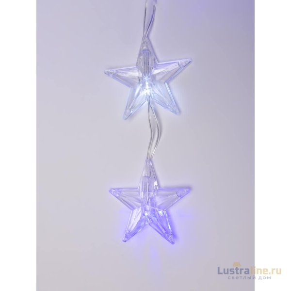 Светодиодная гирлянда (UL-00001410) Uniel занавес 220V белый ULD-E5505-196/DTK WHITE-BLUE IP20 STARS-1