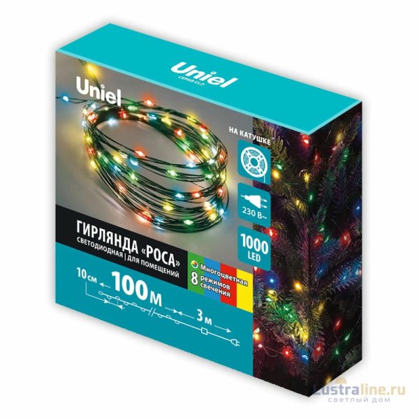 Гирлянда Роса Uniel ULD-S10000-1000/DGA MULTI IP20 DEW UL-00012090