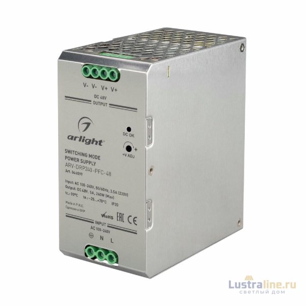 Блок питания Arlight ARV-DRP240-PFC-48 (48V, 5A, 240W) 044599
