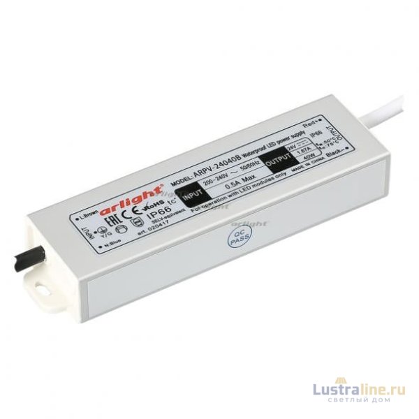 Блок питания Arlight ARPV-24040-B (24V, 1.7A, 40W) 020417 Блок питания Arlight ARPV-24040-B (24V, 1.7A, 40W) 020417