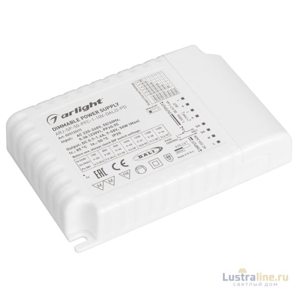 Блок питания Arlight ARJ-SP-50-PFC-1-10V-DALI2-PD (50W, 700-1400mA) 025124(1)