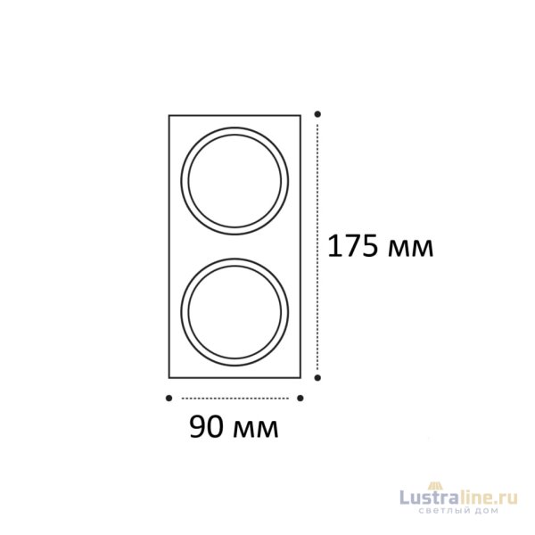 Двойная рамка Italline IT08-8038 black