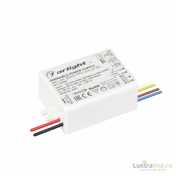 Блок питания Arlight ARJ-SP-28350-PFC-DALI2-PD (10W, 3-28V, 350mA) 047354