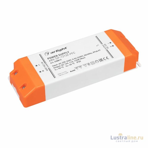 Блок питания Arlight ARV-SP-12132-PFC (12V, 11A, 130W) 038819 Блок питания Arlight ARV-SP-12132-PFC (12V, 11A, 130W) 038819