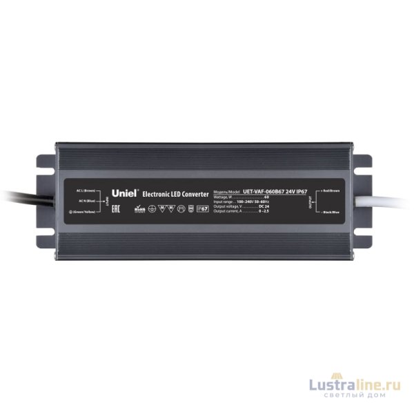 Блок питания Uniel UET-VAF-060B67 24V IP67 UL-00009366