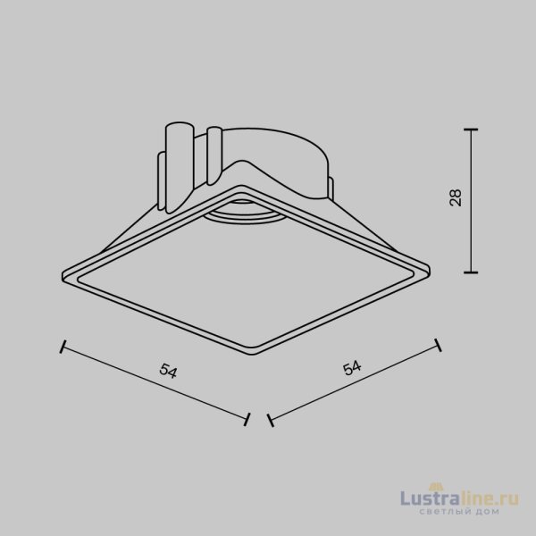 Декоративная рамка-отражатель для светильников серии Alfa LED Maytoni Downlight Ring8-10W-SQ-W