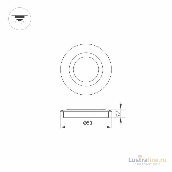 Накладка Arlight ART-Deck-Cap-Flat-R50 024927
