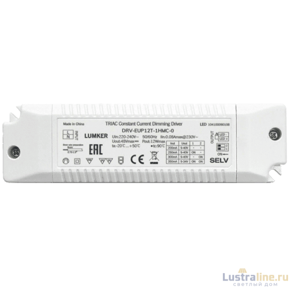 Драйвер диммируемый Lumker DRV-EUP12T-1HMC-0 006164