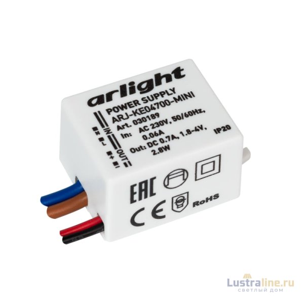 Блок питания Arlight ARJ-KE04700-Mini (2.8W, 700mA) 030189