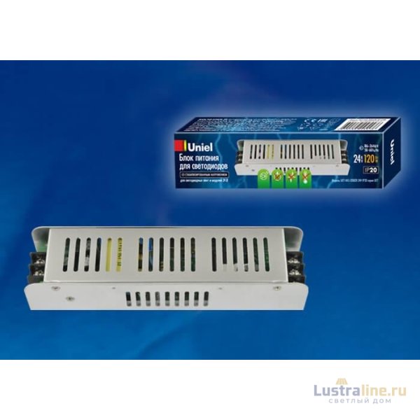 Блок питания (UL-00002431) Uniel 24V 120W IP20 5A UET-VAS-120B20 24V IP20