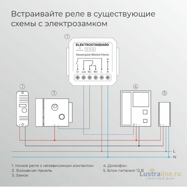 Реле Умный дом с независимым контактом Elektrostandard 76010/00 4690389206740 a067444