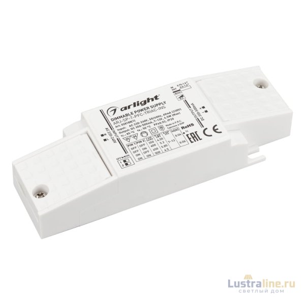 Блок питания Arlight ARJ-SP-7-PFC-Triac-INS (7W, 7-13V, 0.35-0.5A) 028188(1)